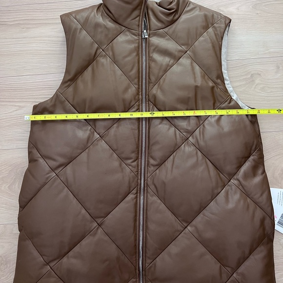 Lafayette 144 New York Albi reversible quilter leather and wool down vest - Picture 8 of 13
